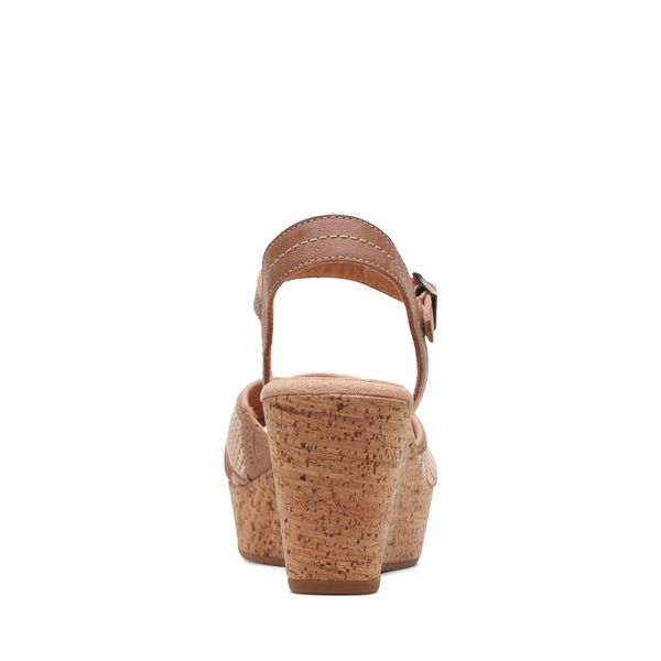 Giày Xăng Đan Đế Xuồng Da Nữ Clarks - Elleri Plum