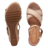 Giày Xăng Đan Đế Xuồng Da Nữ Clarks - Elleri Plum