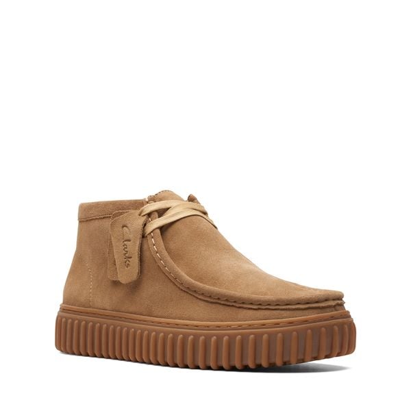 Giày Bốt Da Lộn Nam Clarks - Torhill Hi