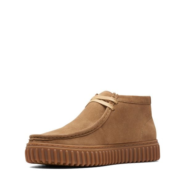 Giày Bốt Da Lộn Nam Clarks - Torhill Hi
