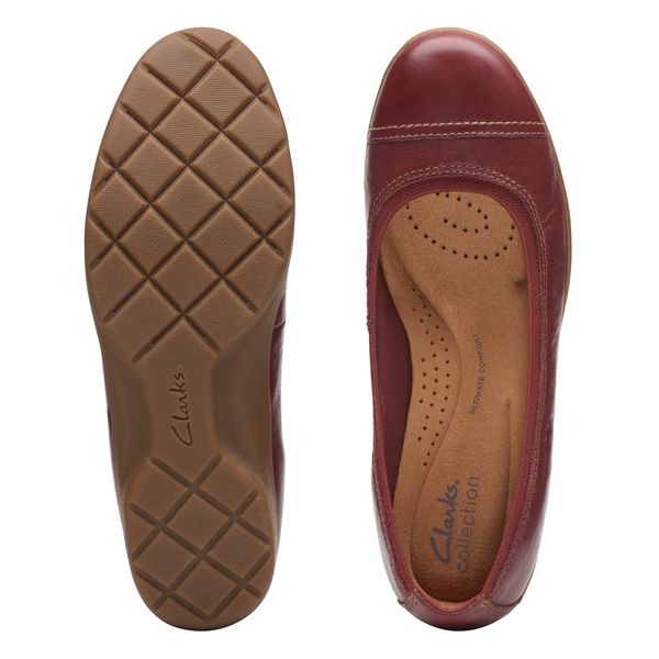 Giày Đế Bệt Da Nữ Clarks - Meadow Opal