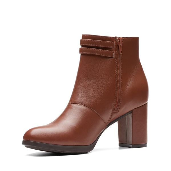 Giày Bốt Cao Gót Da Nữ Clarks - Bayla Light