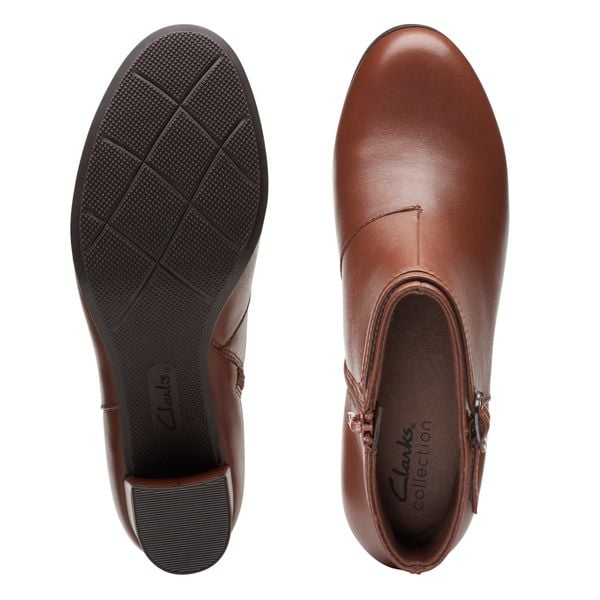 Giày Bốt Cao Gót Da Nữ Clarks - Bayla Light