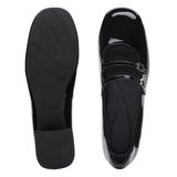 Giày Đế Bệt Da Bóng Nữ Clarks - Daiss30 Shine