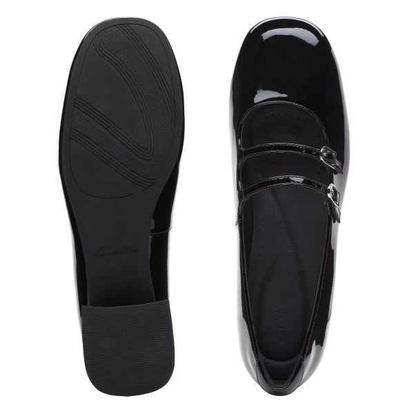 Giày Đế Bệt Da Bóng Nữ Clarks - Daiss30 Shine
