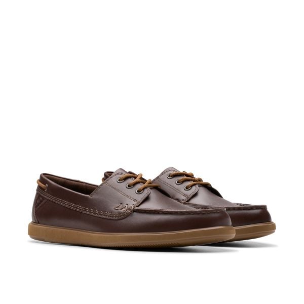 Giày Lười Da Nam Clarks - Bratton Boat