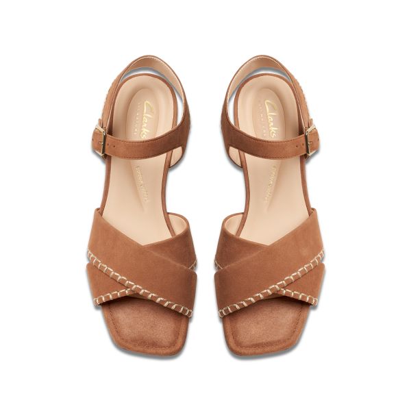Giày Xăng Đan Cao Gót 3.5cm Da Nữ Clarks - Serina35 Cross