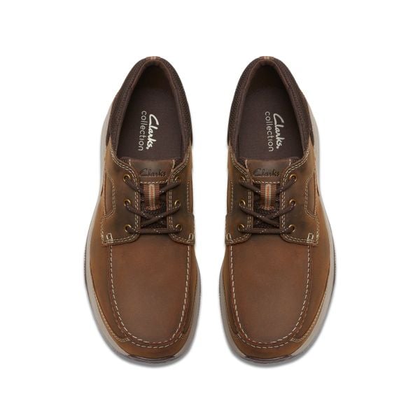 Giày Buộc Dây Da Nam Clarks - Sailview Lace