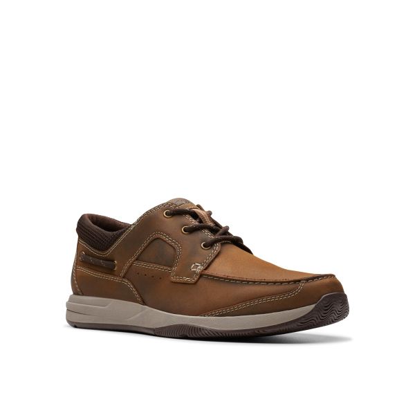 Giày Buộc Dây Da Nam Clarks - Sailview Lace