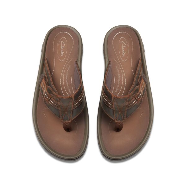 Dép Xỏ Ngón Da Nam Clarks - Wesley Sun