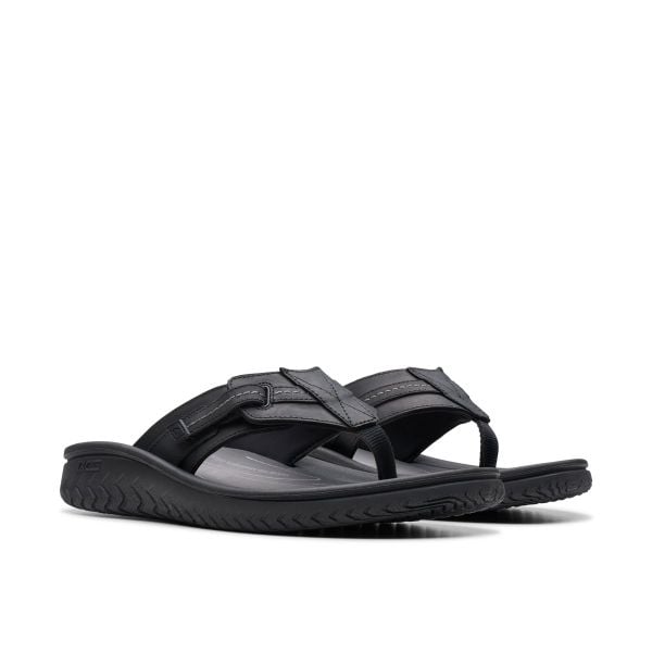 Dép Xỏ Ngón Da Nam Clarks - Wesley Sun