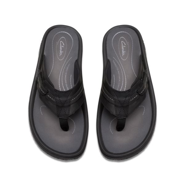 Dép Xỏ Ngón Da Nam Clarks - Wesley Sun