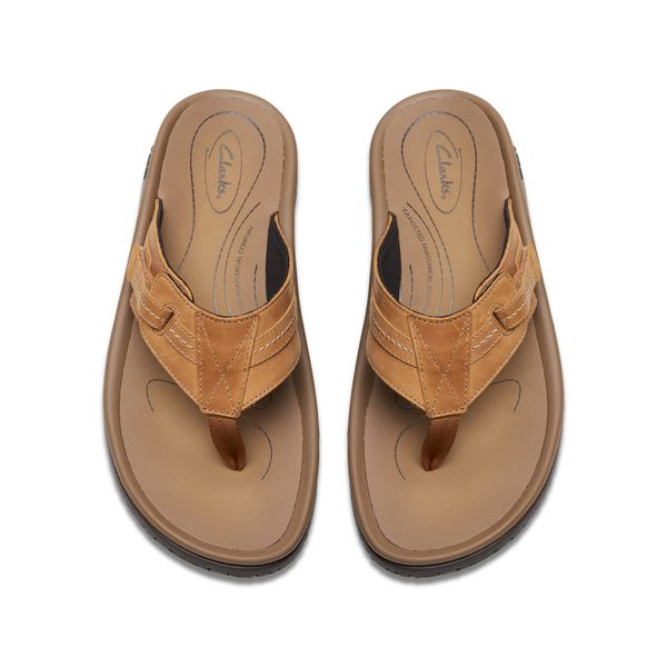 Dép Xỏ Ngón Da Nam Clarks - Wesley Sun