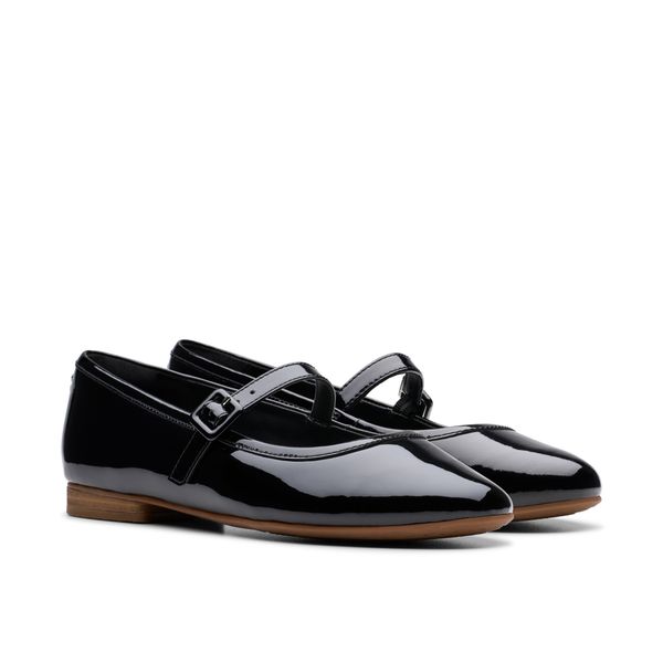 Giày Đế Bệt Da Bóng Nữ Clarks - Fawna Sky