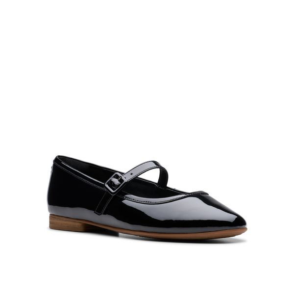 Giày Đế Bệt Da Bóng Nữ Clarks - Fawna Sky