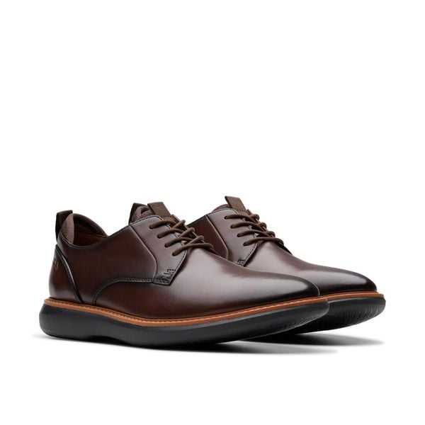 Giày Buộc Dây Da Nam Clarks - Brantin Plain