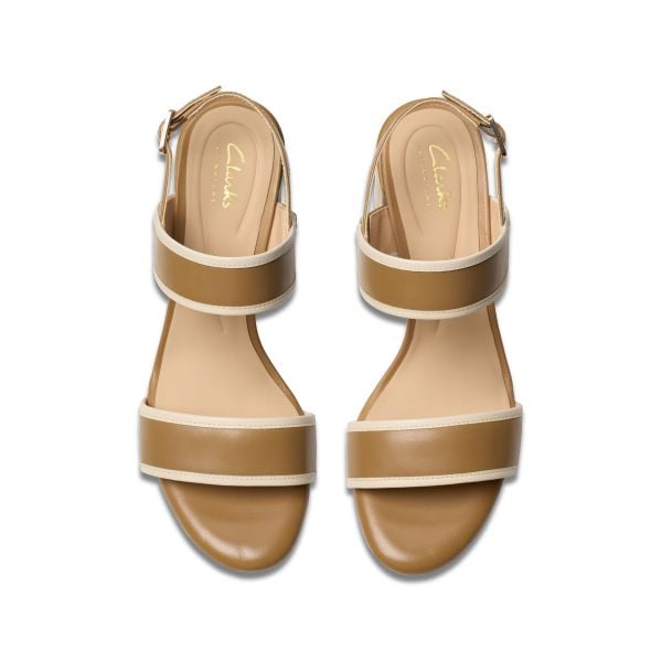 Giày Xăng Đan Cao Gót 7cm Da Nữ Clarks - Ezoria Sling
