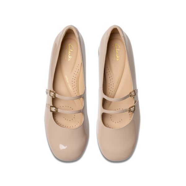 Giày Đế Bệt Da Bóng Nữ Clarks - Daiss30 Shine