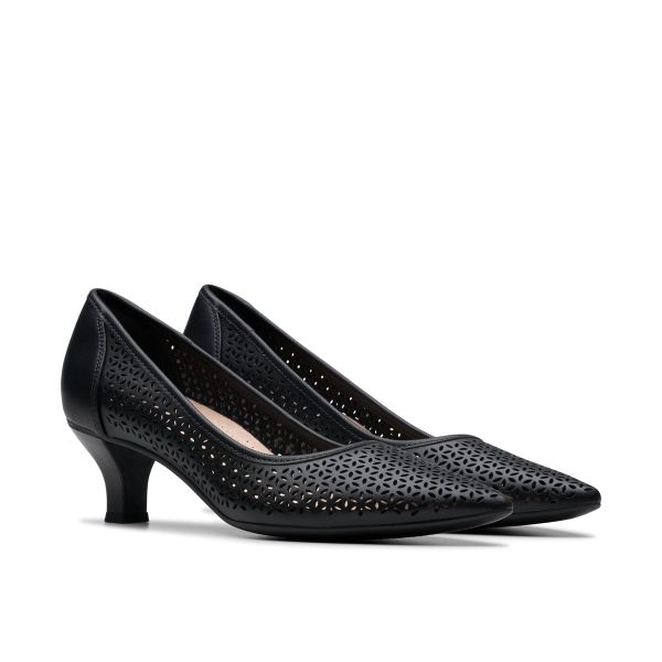 Giày Cao Gót 5cm Da Nữ Clarks - Kepley Sky