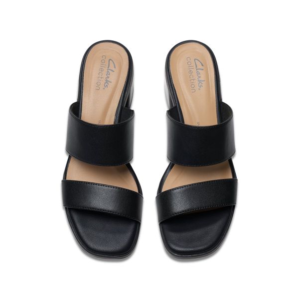 Dép Quai Ngang Cao Gót 5cm Da Nữ Clarks - Jaylan Dusk