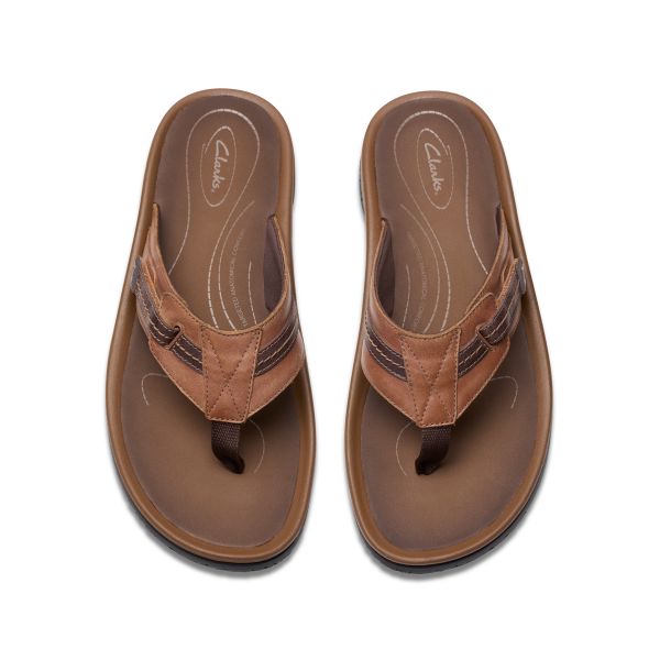 Dép Xỏ Ngón Da Nam Clarks - Wesley Sun