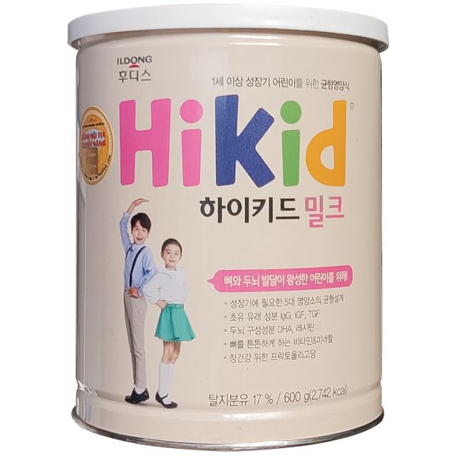  Sữa HIKID vani 600g ( 1 - 9 tuổi ) 