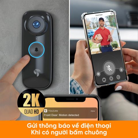  CAMERA CHUÔNG CỬA KHÔNG DÂY TOUCAN 