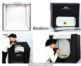 Hộp chụp sản phẩm Ciya CN-80, 4 thanh led, 2 màu trắng-vàng, Có điều khiển chỉnh ánh sáng