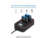 Bộ 2 pin 1 sạc đôi Ver 3 Kingma for GoPro Hero 9 Black, Hero 10 Black