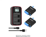 Bộ 1 pin 1 sạc đôi Ver 3 Kingma for GoPro Hero 9 Black, Hero 10 Black