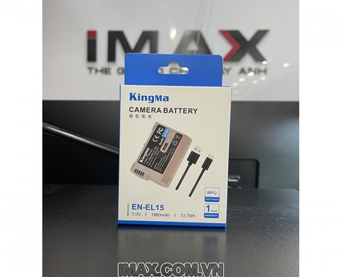 Bộ 1 pin 1 sạc đôi Kingma sạc lại trực tiếp USB-C cho Nikon EN-EL15