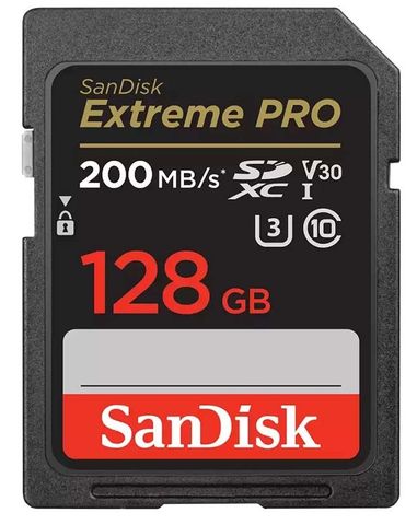 Thẻ nhớ Sandisk SDXC Extreme Pro 128GB 200/90Mb/s