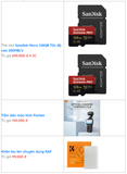 Combo 2: Máy quay DJI Osmo Pocket 3 Combo. Tặng 1 thẻ 128GB 200MB/s, dán màn hình, khăn lau K&F