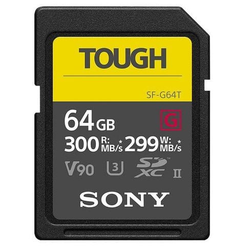 Thẻ nhớ chống nước, chống va đập Sony SDXC 64GB SF-G series TOUGH UHS-II V90 U3 300MB/s