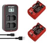 Bộ 2 pin 1 sạc đôi Ver 4 Kingma for Nikon EN-EL15NH Dung lượng 2400mAh
