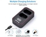 Bộ 2 pin 1 sạc đôi Ver 3 Kingma cho Sony NP-FZ100