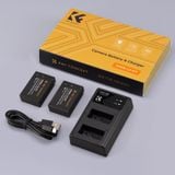 Bộ 2 pin 1 sạc đôi máy ảnh K&F Concept cho Canon LP-E17 1250mAh - KF28.0014