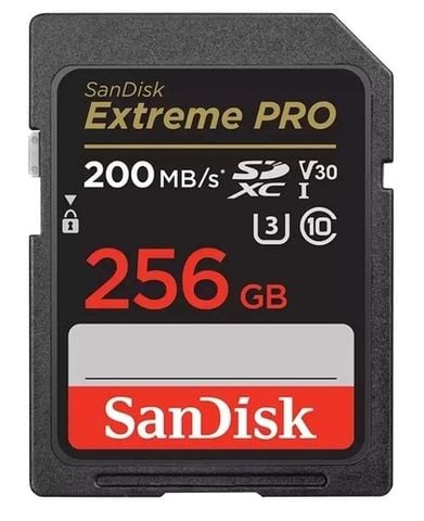 Thẻ nhớ Sandisk SDXC Extreme Pro 256GB 200/140Mb/s