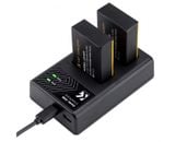 Bộ 2 pin 1 sạc đôi máy ảnh K&F Concept cho Canon LP-E17 1250mAh - KF28.0014