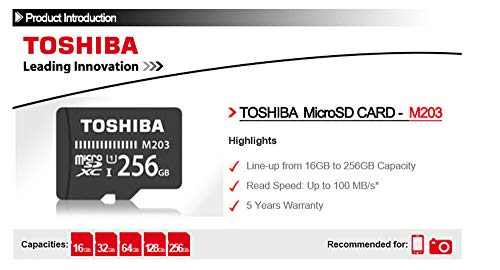 Mua TOSHIBA Micro SD Memory Card 16GB M203 microSDHC UHS-I U1 Card Class 10 microSD Read 100MB/s trên Amazon Mỹ chính hãng 2020 | Fado