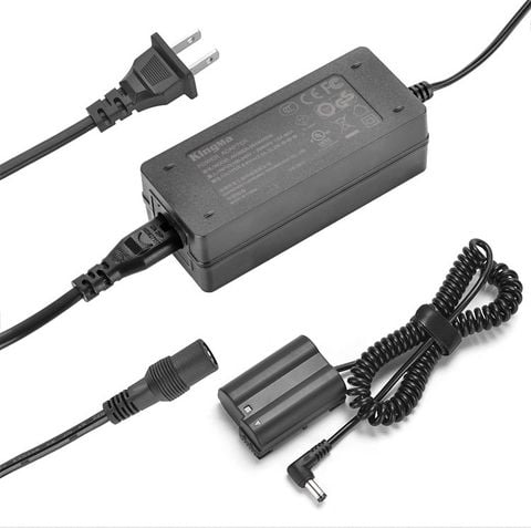 Bộ pin giả KingMa EN-EL15 với Bộ chuyển đổi nguồn điện EU plug Power adapter