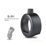 Ngàm gắn phụ kiện Godox S-R1 sử dụng bộ tản sáng Godox AK-R1 cho đèn đầu vuông