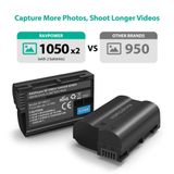 Bộ 2 Pin 1 sạc đôi máy ảnh RAVPower for Nikon EN-EL15, EN-EL15A