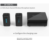 Mic thu âm Boya BY-XM6-K1 Ultracompact 2.4GHz Dual-channel Wireless Microphone System