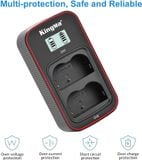 Bộ 2 pin 1 sạc đôi Kingma cho Nikon EN-EL3E Ver 3
