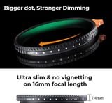 Kính lọc Filter K&Fconcept Nano-X ND2-400, giảm 1-9 stop