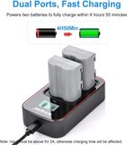 Bộ 2 pin 1 sạc đôi Kingma cho Nikon EN-EL3E Ver 3