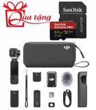 Combo 1: Máy quay DJI Osmo Pocket 3 Combo 1 + 3 thẻ 64GB 200MB/s, dán màn hình, khăn lau K&F