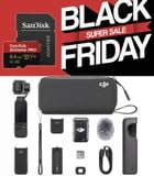 Combo 1: Máy quay DJI Osmo Pocket 3 Combo 1 + 3 thẻ 64GB 200MB/s, dán màn hình, khăn lau K&F