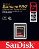 Thẻ nhớ CFexpress Type B card Sandisk Extreme Pro 256GB 1700/1200MB/s